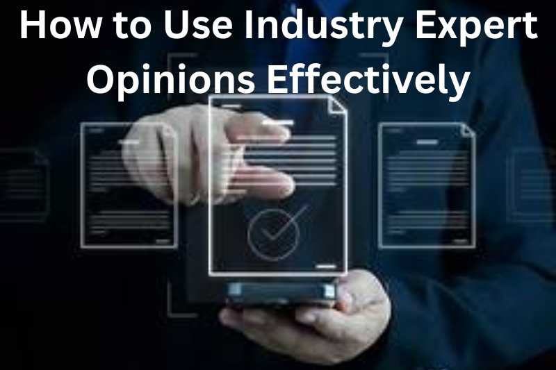 How to Use Industry Expert Opinions Effectively